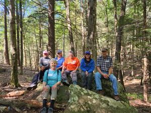 Cheshire Trail Trekkers at DeDominicis Property on September 20, 2023