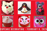 valentine cupcake images on red background