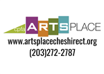 arttspalace logo with website www.artsplacecheshirect.org and phone number 2032722743