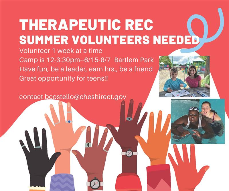 Therapeutic Rec Program Volunteers Needed